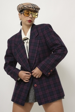 Blazer xadrez roxo forrado GREGORY - loja online