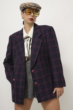 Blazer xadrez roxo forrado GREGORY