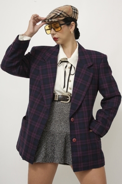Blazer xadrez roxo forrado GREGORY
