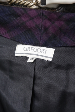 Blazer xadrez roxo forrado GREGORY - Capichó Brechó