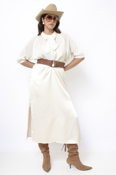 Polo tricot creme vintage - comprar online