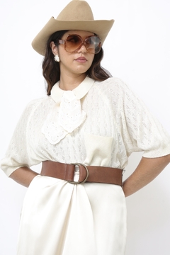 Polo tricot creme vintage - Capichó Brechó
