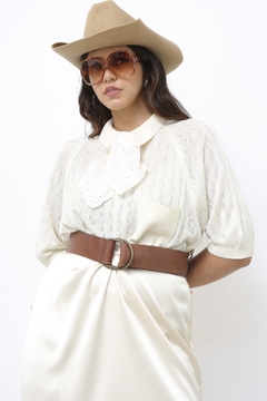 Polo tricot creme vintage - loja online