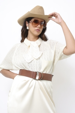 Polo tricot creme vintage