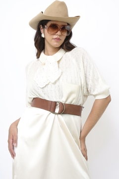 Polo tricot creme vintage na internet