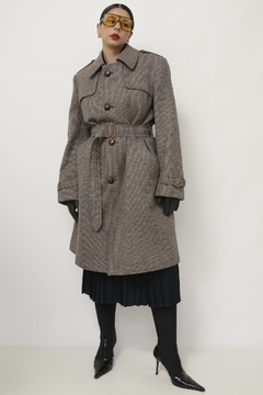 Casaco xadrez 100% lã made in Fance - comprar online