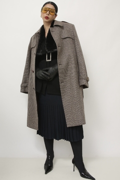 Casaco xadrez 100% lã made in Fance - comprar online