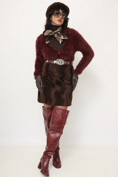 Cardigan feolpudo polimida bordo - loja online
