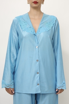Conjunto de pijama azul BLUSA + CALÇA - comprar online