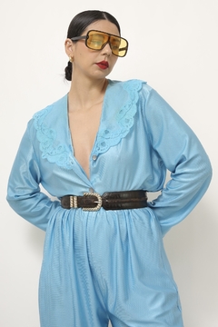 Conjunto de pijama azul BLUSA + CALÇA