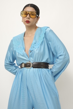 Conjunto de pijama azul BLUSA + CALÇA - Capichó Brechó