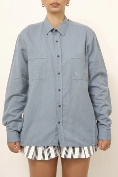Camisa YSL azul vintage