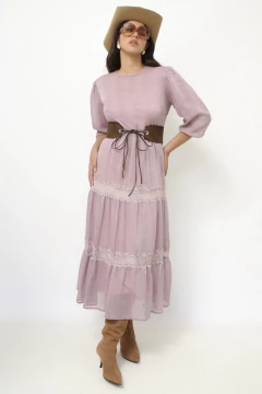 Cinto couro dupla face marrom amarração - Capichó Brechó