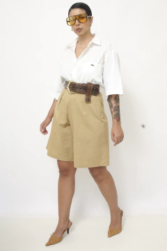 Camisa CHEMISE LACOSTE branca C.G.C - Capichó Brechó