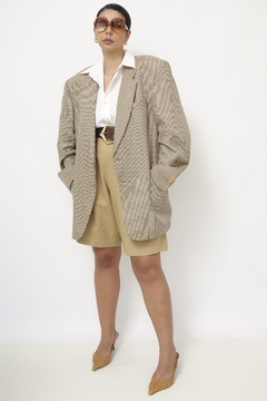 Imagem do Blazer xadrez italiano bege vintage
