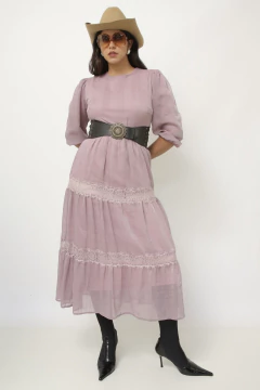 Cinto boho preto largo couro