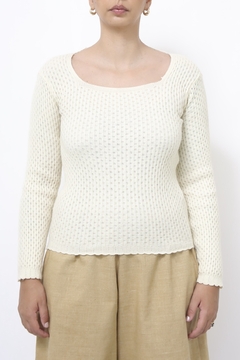 Blusa tricot suspiros na internet