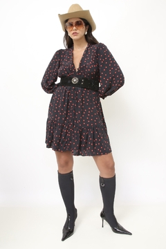 Imagem do Vestido preto ZARA poa viscose