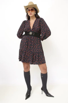 Imagem do Vestido preto ZARA poa viscose