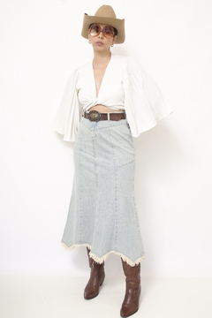 Imagem do Saia jeans midi western