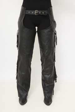 Calça couro franja chapadera cowboy - comprar online
