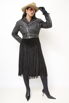 Jaqueta couro biker vintage - loja online