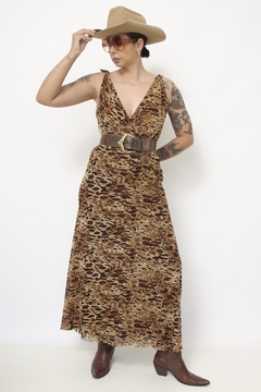 Imagem do Vestido onça longo forrado