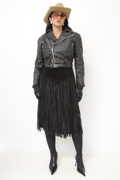 Jaqueta couro biker vintage - comprar online