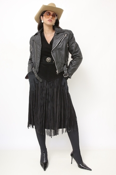 Jaqueta couro biker vintage - loja online