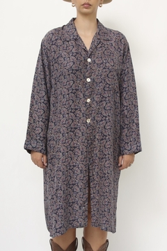 Vestido 100% seda estampado