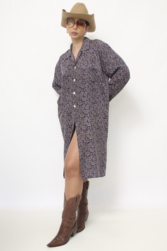 Vestido 100% seda estampado na internet