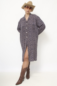 Vestido 100% seda estampado na internet