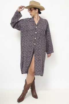 Vestido 100% seda estampado