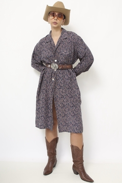 Vestido 100% seda estampado - Capichó Brechó