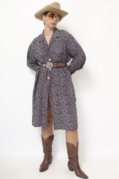 Vestido 100% seda estampado