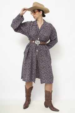 Vestido 100% seda estampado - comprar online