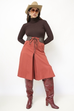 Bermudão telha vintage pregas - loja online