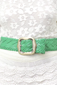 Cinto verde trisse largo PU - comprar online