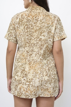 Camisa poliester estampa western marmore - loja online