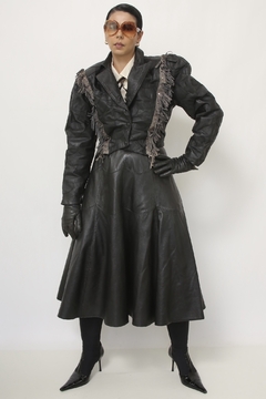 Imagem do Jaqueta couro cropped franja western