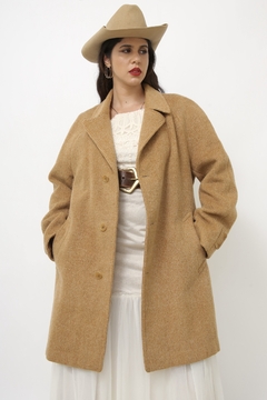 Casaco lã bege forrado vintage CAP - loja online