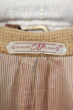 Casaco lã bege forrado vintage CAP - comprar online