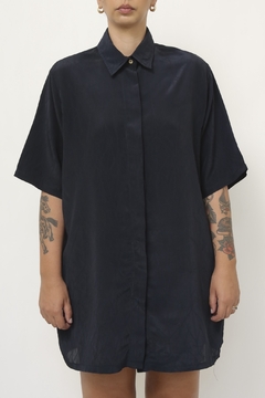 Maxi camisa preta vintage