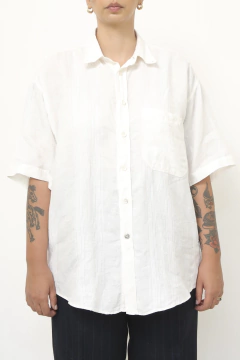 Imagem do Camisa 100% linho branca textura