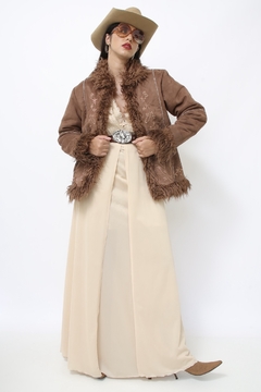 Casaco Penny Lane marrom forro pelego
