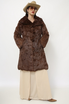Casaco PELE marrom vintage - comprar online