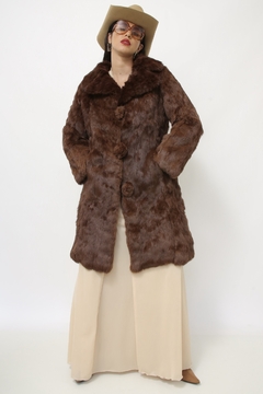 Casaco PELE marrom vintage - loja online