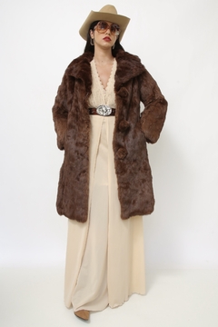 Casaco PELE marrom vintage - loja online