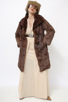 Casaco PELE marrom vintage - comprar online