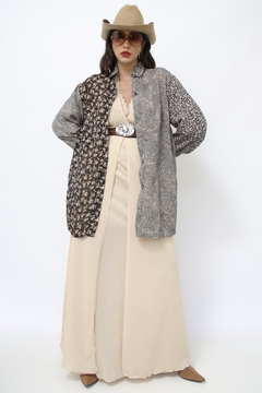 Imagem do Maxi camisa estampada flores vintage